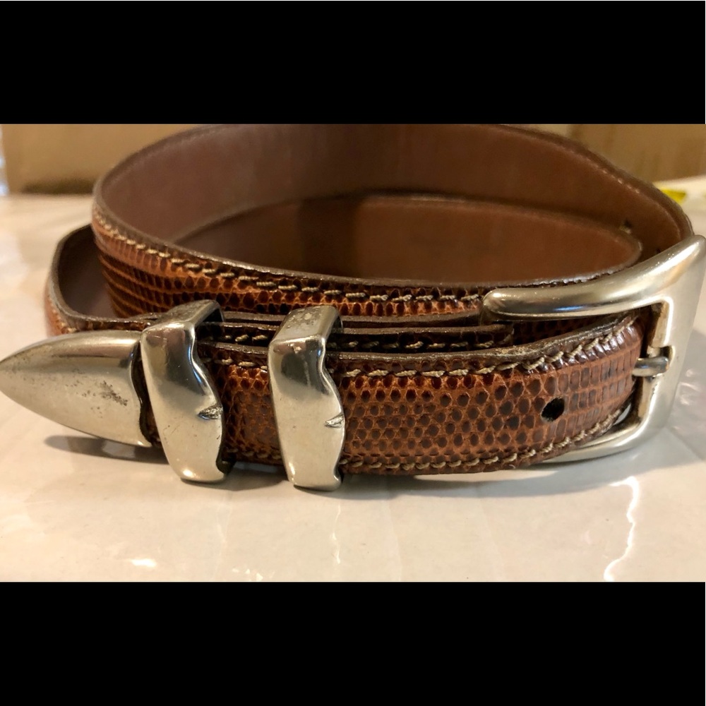 Torino Men’s Ringmark Lizard Brown Belt Size 36